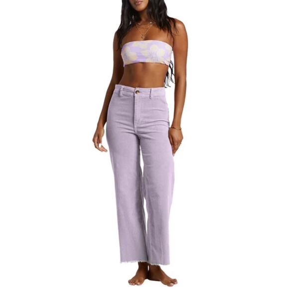 Billabong Women’s Free Fall High Waist Wide Leg Corduroy Pants Tulip Sz 29 *EUC - Picture 1 of 13